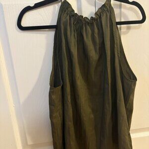 Gap Olive Green Halter Top Size Large